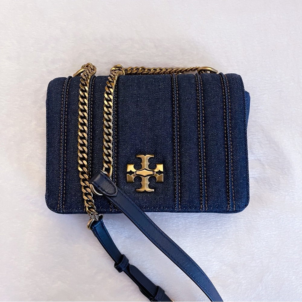 Tory Burch Denim Kira Chain Shoulder Bag